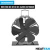 HEATFAN Stove Fan Fireplace Fan Powerless Fan Blower 6-blades