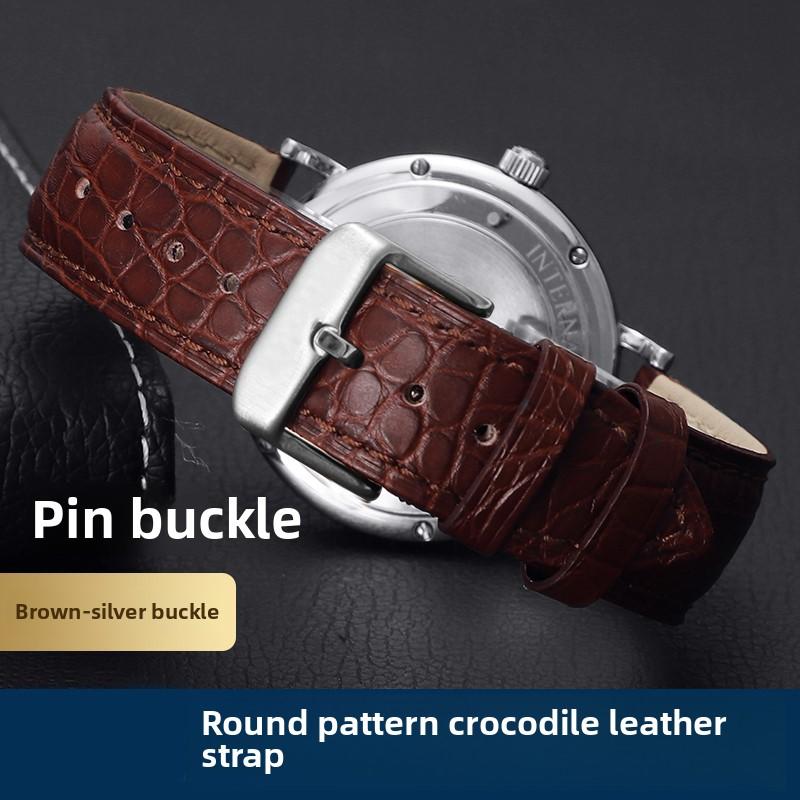 Crocodile Skin Watch Band 16mm 18mm 20mm 22mm 23mm 24mm Men Women Black Brown Genuine Leather Strap Bracelet for Any Watch Brand