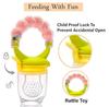 Baby Fruit Rattle Nibbler – Soft Silicone Fruit Feeder with Built-in Rattle Handle