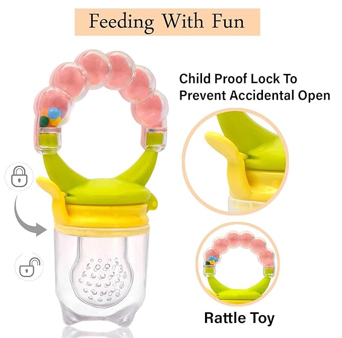 

Детская фруктовая погремушка-ниблер – Мягкий силиконовый фруктовый ниблер со встроенной ручкой-погремушкой Pack of 1