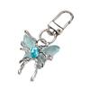 Elegant Resin Butterfly Keychain Alloy Key Holder Unique Keyring Bag Pendant Fashion Accessory for Women and Girls