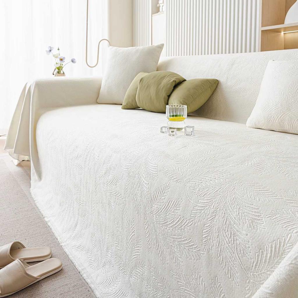Ice silk sofa cloth cover 2025 new cool summer a whole universal all-inclusive straight row sofa special cover