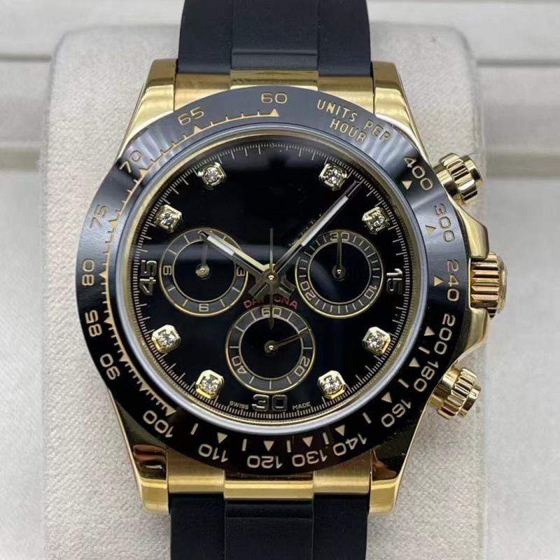 Relógio Mecânico Multifuncional Masculino Laojia Daytona, Design de Três Olhos e Seis Ponteiros