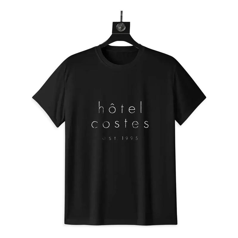 Camiseta Preta Com Estampa Y2k Hotel Costes Paris S
