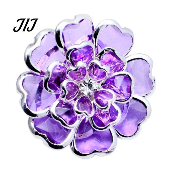 Sophisticated Apparel Accessories Vintage Rhinestone Flower Button Covers, Snap On Decorative Gift Ideas for Fashion Enthusiasts Metal Shirt Cufflinks