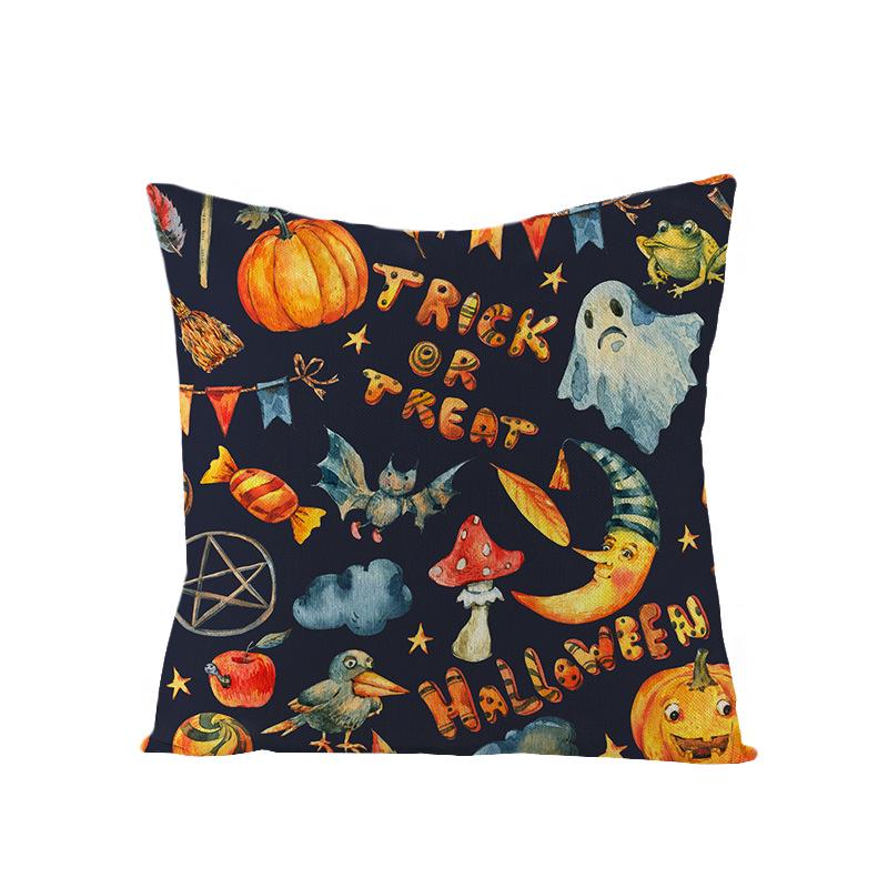 Neue Halloween Polyester Kissenbezug Zuhause Zuhause Schlafzimmer Sofa Kissen Lendenkissenbezug