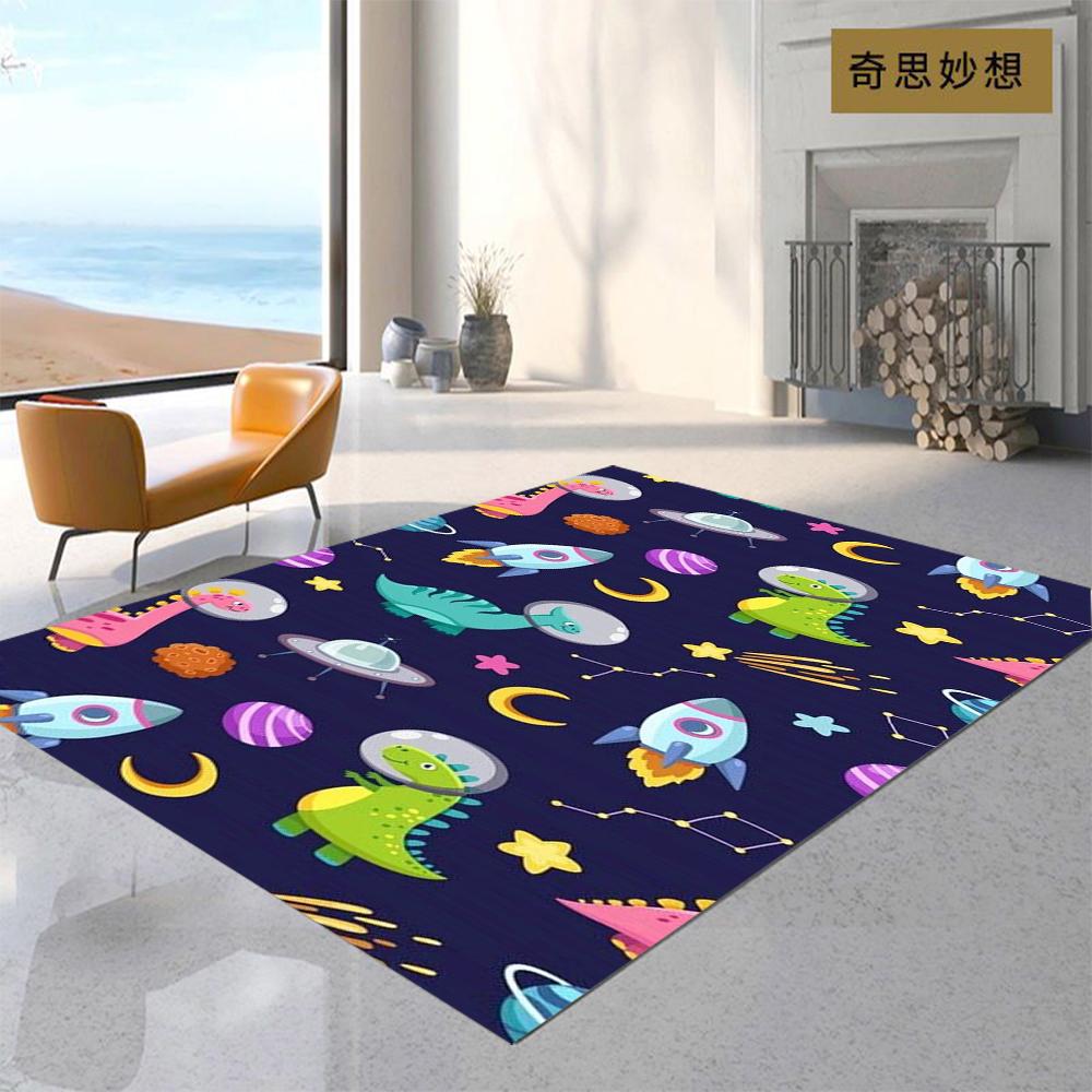 Cartoon Dinosaur Inspired Carpet Kids Room Cartoon Area Rug Non Slip Floor Mat Playroom Gift for Rugs Decor Children's Gifts