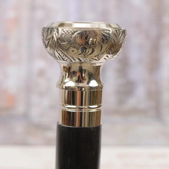 93.98 Cm Compass and Walking Stick Gift for Grandfather Father Wooden Cane