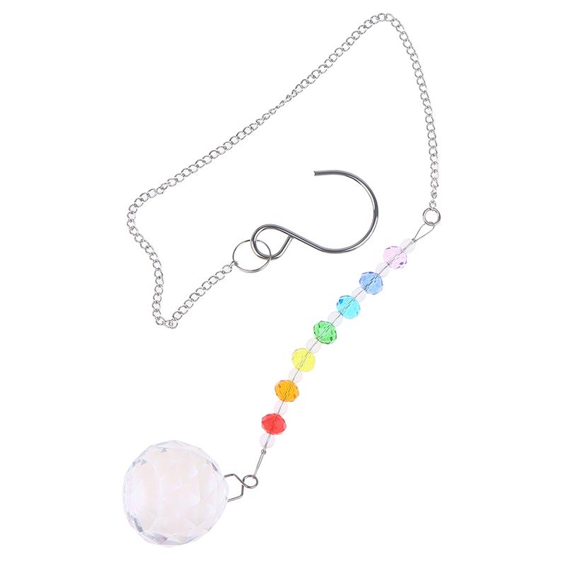 Colorful Crystal Sun Catcher Rainbow Maker Prism With Hanging Chain For Thanksgiving Home Decoration