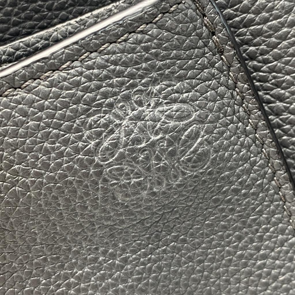 Used LOEWEbody Bag Dark Gray Leather Mens