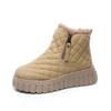 Fashion Women's Winter 2024 Velvet Warm Cotton Boots Thick Bottom Comfortable Side Zipper Cotton Shoes Outdoor Non Slip Snow Boots