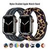 Elastic Nylon Watch Band with Plastic Interface for Apple Watch Series 5-8 & SE