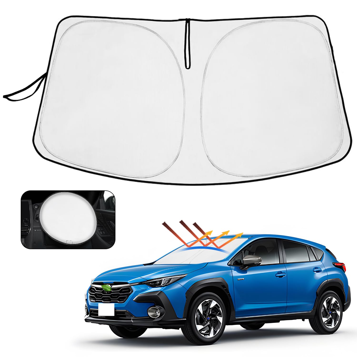

Cartist Front Sunshade for Subaru Crosstrek Generation GU December 2022 Windshield Shade UV Car Custom Interior Easy Storage Bag Direct from the (3rd