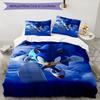 Sonic Flight Design Bed Bedding Set 1 Duvet Cover + 2 Pillowcases Soft Breathable Household Bed Linens
