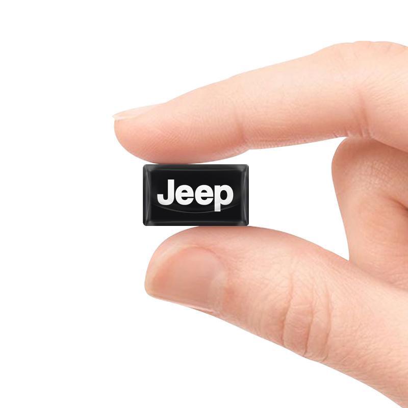 2/10 Stück Auto Innenraum Abzeichen Aufkleber 3D Epoxidharz Aufkleber Zubehör für Jeep Grand Cherokee Wrangler Renegade Compass Patriot Liberty