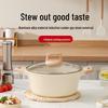 A03 Maifan Stone Non-stick 4L Thickened Soup Pot with Composite Bottom for Steaming, Stewing, Porridge & Noodles