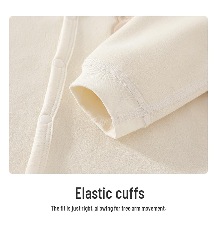 Verdickte Baby-Fleece-Strickjacke für Kleinkinder - Warmes Korallfarbenes Fleece-Oberteil für Jungen und Mädchen