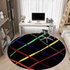 1pc Abstract Pattern Carpet, Round Non Slip Durable Large Size Office Carpet, Suitable for Office