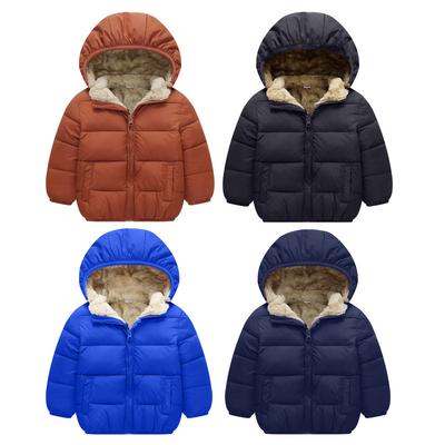 Baby Children Coats Winter Thick Jackets For Boys Warm Plush Thicken Outerwear For Girls Fur Hooded Jacket Kids Clothes Snowsuit
