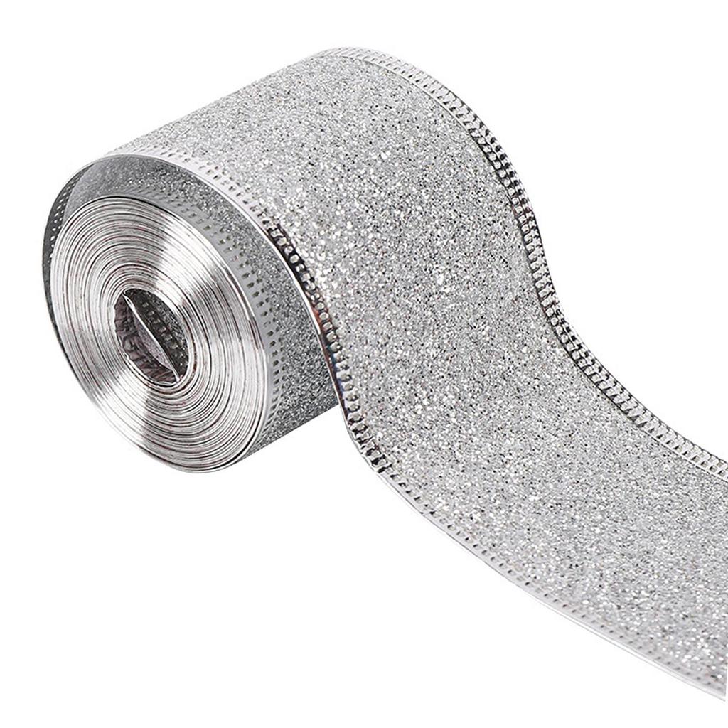 2inch x 90 Yards Christmas Wired Edge Ribbon Versatile DIY Xmas Decoration Elegant for Gift Wrapping Lightweight Accessories