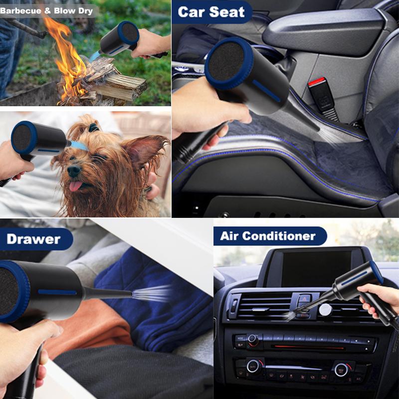 500W Electric Air Duster, Air Blower Replaces Canned Air Spray for PC Computer Keyboard Cleaner Compressed Air Can Duster