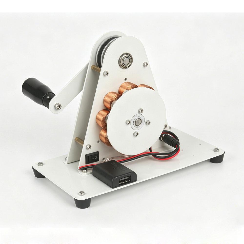 Hand Crank Generator USB Portable Emergency Power Dynamo Manual Generator for Camping Phone Charging Physics Teaching Model Hand Crank Generator