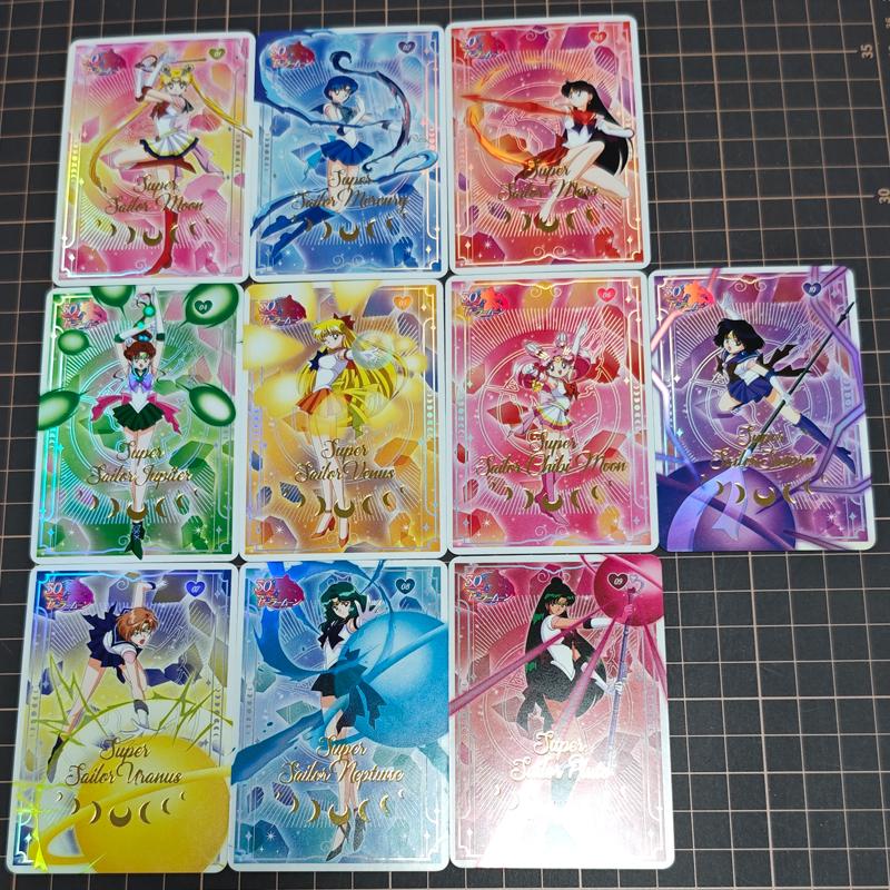 10pcs/set Sailor Moon Tsukino Usagi   ACG Diy Self Control Collect Signature Trading Flash Card Anime Cartoon Gift
