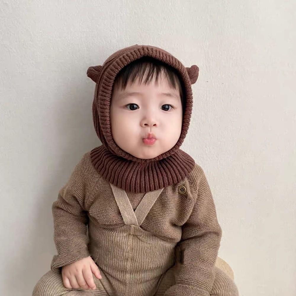 Hood Kids Scarf Hat Keep Warm Children Windproof Cap Soft Knitted Balaclava Hat Boy