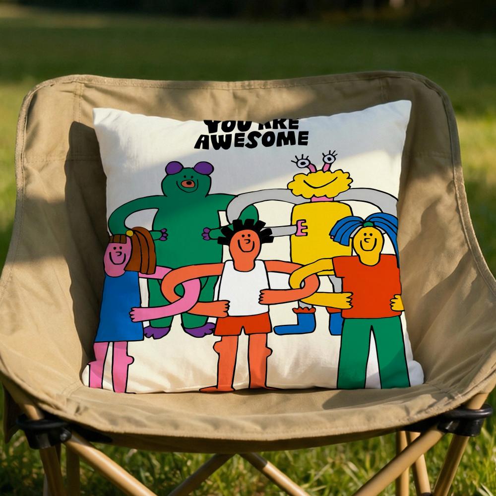 Embrace Creativity Cushion Cover Soft Reversible Durable Pillow Cover MultiScene Use for Home Car Daily Comfort