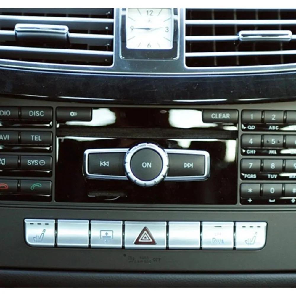 BARU7 Hot Spoilers WingsCar Center Console CD Panel Multimedia Volume Knob Trim Cover Sticker Fit For Mercedes Benz A B C E GLA CIA ML