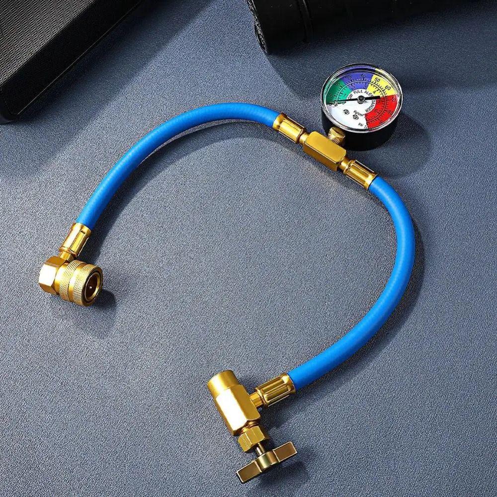 Adapter Refrigerant Recharge Kit Manometer Car Conditioning Kit  Freon Refilling