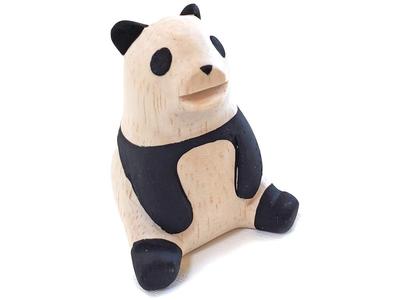 Tyč Tyč Zboží pro zvířata Panda Panda Ručně řezba ze dřeva Ručně dělaná ozdoba
