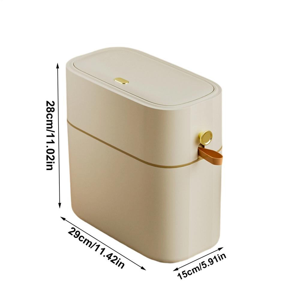Bathroom Trash Can Lidded Trash Can Automatic packing drawstring trash can 8L large capacity trash can for bedroom kitchen offic