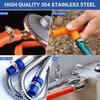 10Pcs Hose Clips Pipe Clamps Stainless Steel Hoop Clamp Hose 304 Stainless Steel Automotive Pipes Clip Fixed Tool 8-25mm