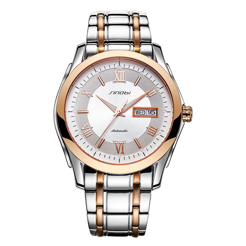 Часы Механические Часы Мужские Часы Автоматические Деловые Часы Двойной Календарь Часы Мужские 1186