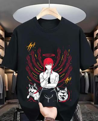 Makima Chainsaw Man T-Shirt Horror Anime Manga Otaku Denji Unisex T-Shirt Alle Größen