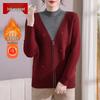 Moou 2025 Women's Warm Velvet Lined Turtleneck Sweater