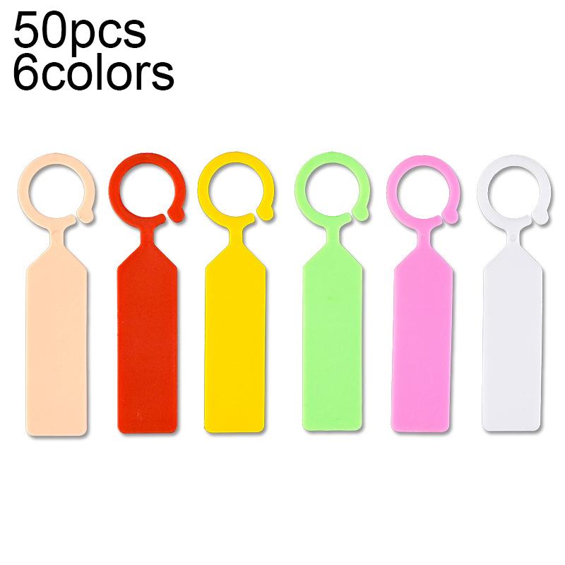 Plastic Hanging Plant Tags Nursery Garden Labels 50 Pcs Pot Marker Ring Buckle