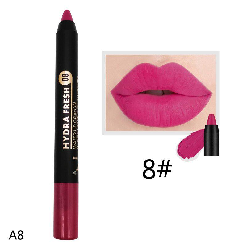 9 Farben Matte Nude Lip Makeup Lippenstift Bleistift Wasserdichter, langlebiger Matte Liner Pen Lippenstift
