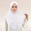 Muslim Instant Cotton Hijab Full Cover Neck Women Scarf Solid Color Turban Headscarf Islam Easy To Wear Hijab Hemp Inner Hijab