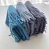 Minimalist Wool Scarf: Soft, Korean-Inspired, Versatile, Solid Color, Warm, and Glutinous.