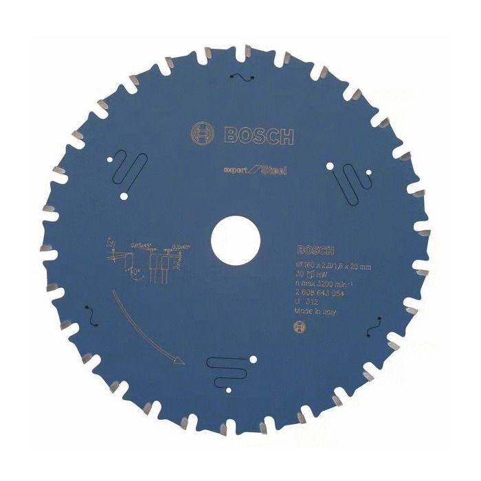 Lame de scie circulaire - bosch - 2608643054 - 160 x 20 x 1,6 mm - 30 dents - microteq