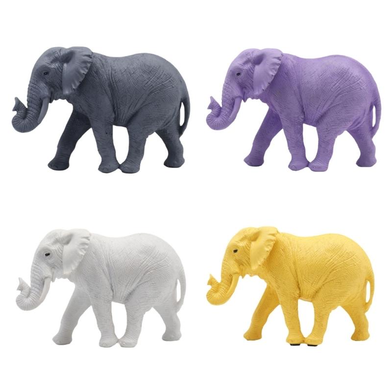 Estatua de Elefante Moderna Decoración para el Hogar Figurilla de Resina Moderna Escultura de Elefante Decoraciones Adorno para Escritorios Estanterías