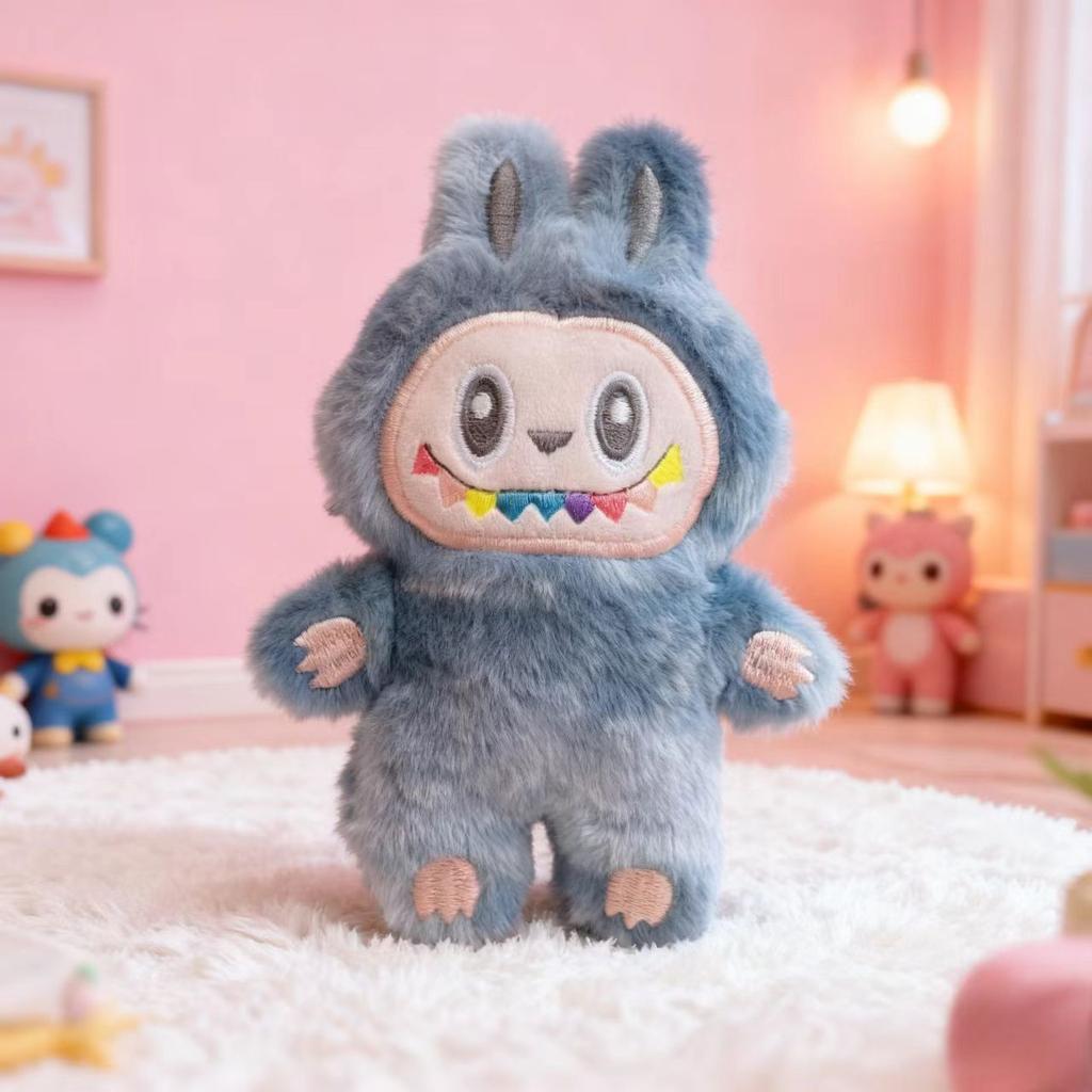 Cute La Cloth Squeezing Doll Pendant Cartoon Bubble Mate Keychain Pendant Grab Doll Machine Toy