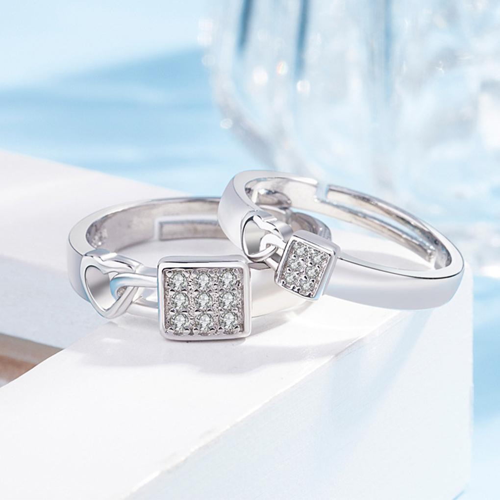 Metal Ring Portable Heart Shape Replacement Decorative Anti-corrosive Glossy Wedding Engagement Open End Rings Jewelry