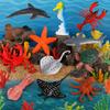 12pcs Plastic Sea Life Animals Model Starfish Simulated Fish Tank Decorations  Kids Birthday Gift