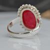 Reichhaltiger Pink-Roter Roher Rubin 925er Sterlingsilber Gelbgold Ring Schmuck, Zweifarbiger Rubinring, Handgefertigtes Geschenk Rubinring