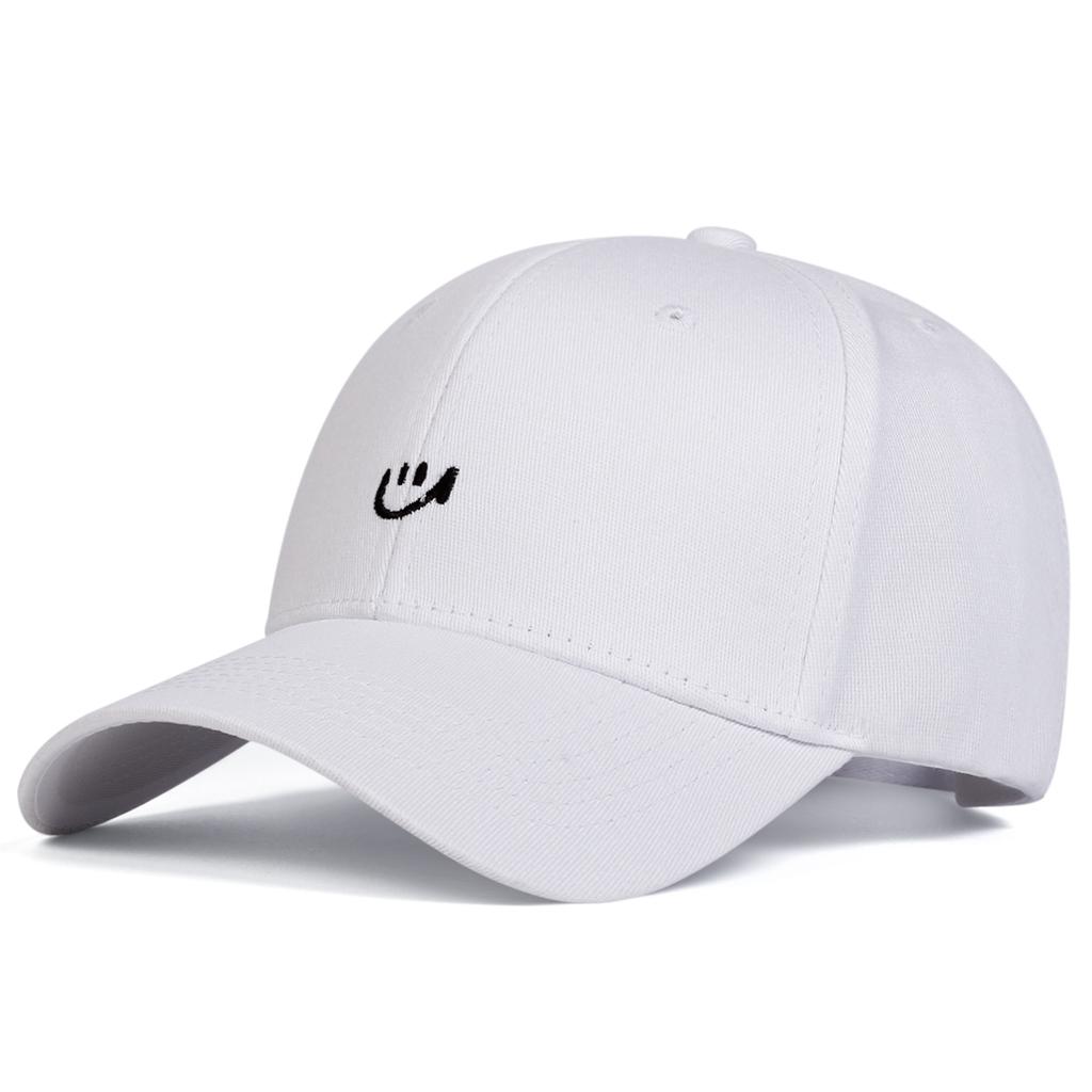 1Piece Unisex Smiling Face Embroidered Stitching Baseball Cap Outdoor Adjustable Sunscreen Leisure Hat Spring Autumn Travel Vacation