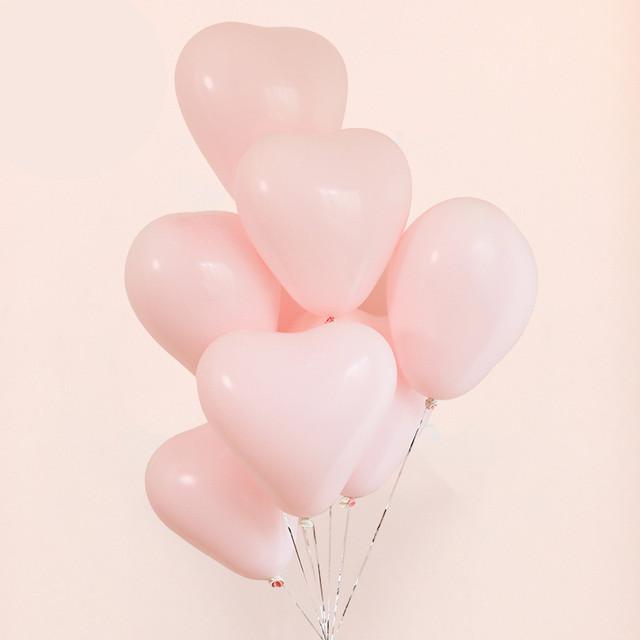 10pcs 10inch Pastel Latex Colorful Balloon Macaron Heart Pink Blue Balloon Wedding Birthday Party Baby Show Decoration Ball