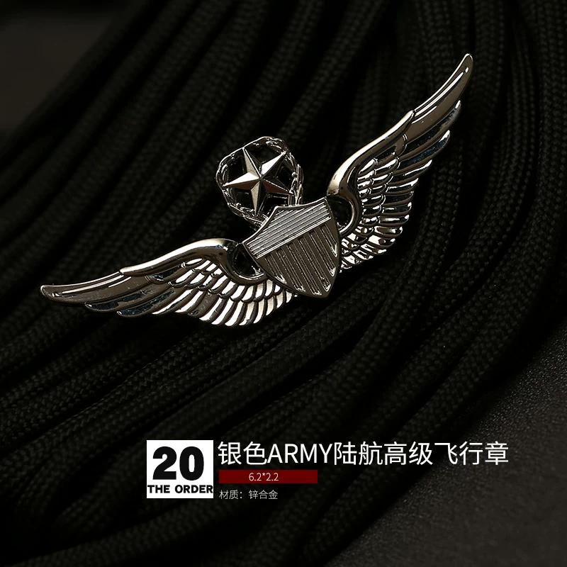 Aviation Pilot Badge Military Fan Parachute Badge Skill Badge Badge Brooch Medal Hat Badge